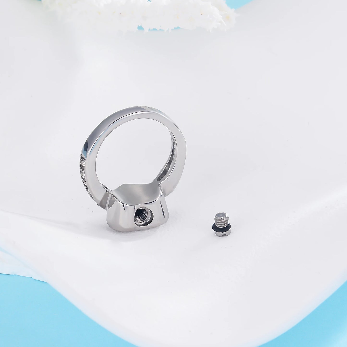 Love Heart cremation Ash rings Stainless Steel Memorial Urn Ring Ashes Keepsake Cremation Jewelry Size 6-10