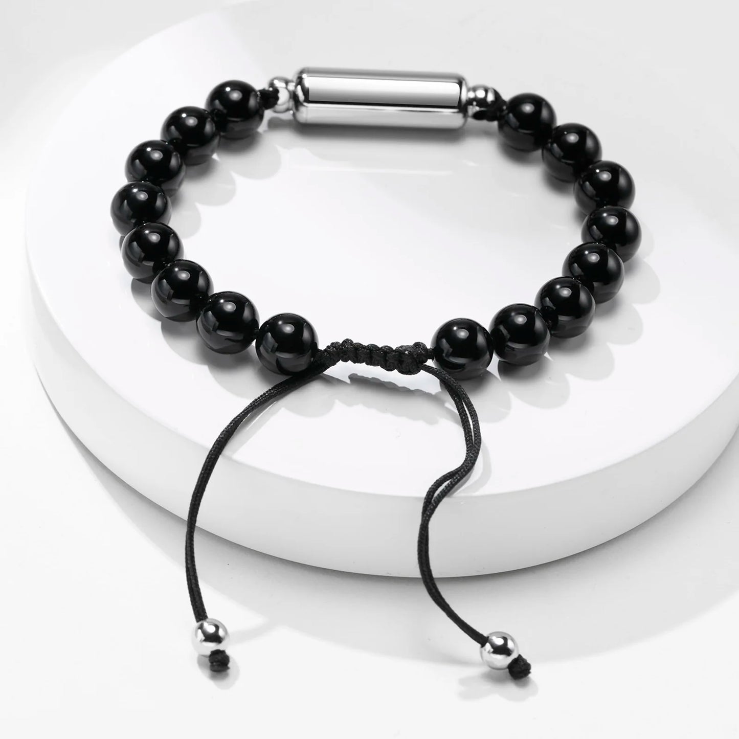 Cremation Urn Bracelets For Men,adjustable Tiger Eye Beads Chain Wristband Pet Family Papa Ashes Holder Stainless Steel Jewelry