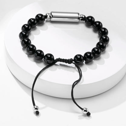 Cremation Urn Bracelets For Men,adjustable Tiger Eye Beads Chain Wristband Pet Family Papa Ashes Holder Stainless Steel Jewelry