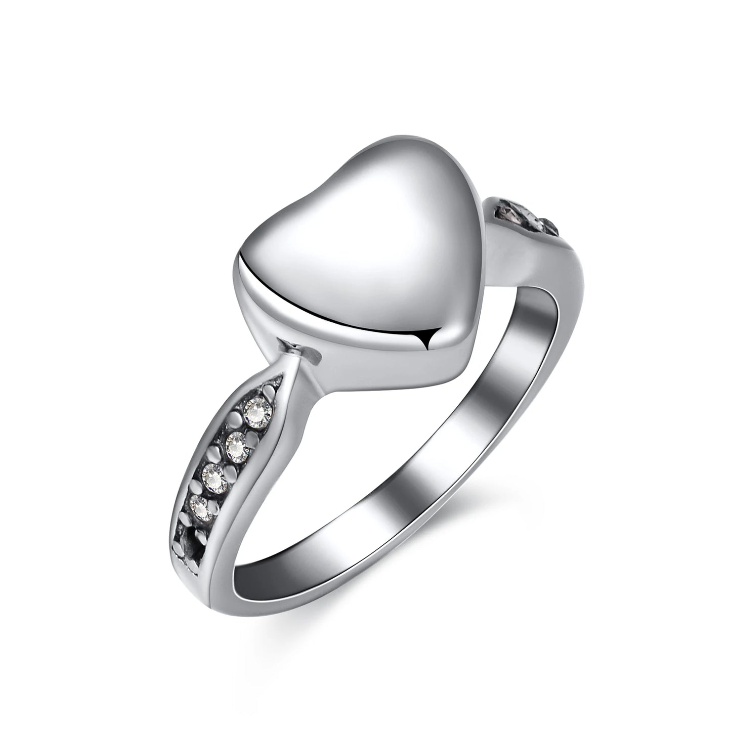 Love Heart cremation Ash rings Stainless Steel Memorial Urn Ring Ashes Keepsake Cremation Jewelry Size 6-10